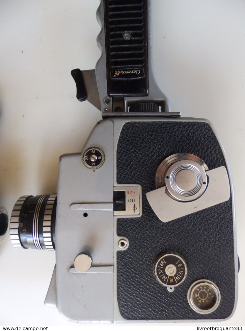 LOT CAMERA VINTAGE CINEMAX 8E PATHE 9,5 WEBO RIO NON TESTEE NON VERIFIE ( MANIVELLE ENROULEUR DEFILEMENT FONCTIONNE ) SU - Fototoestellen