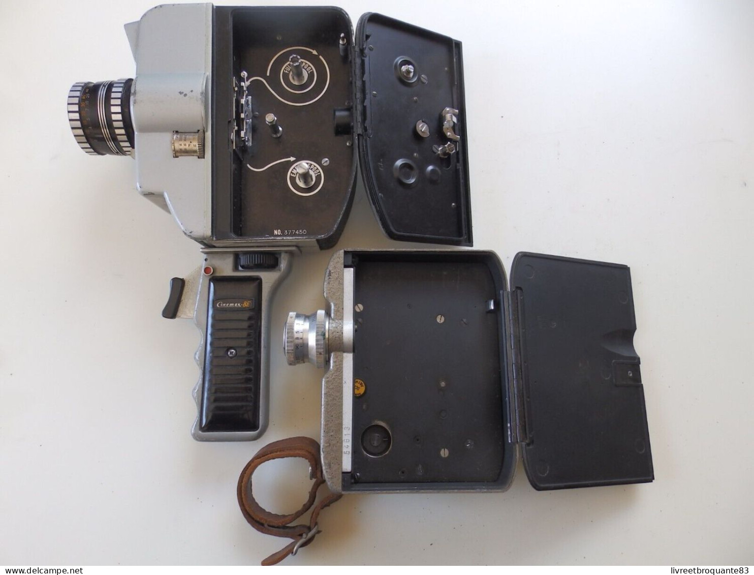 LOT CAMERA VINTAGE CINEMAX 8E PATHE 9,5 WEBO RIO NON TESTEE NON VERIFIE ( MANIVELLE ENROULEUR DEFILEMENT FONCTIONNE ) SU