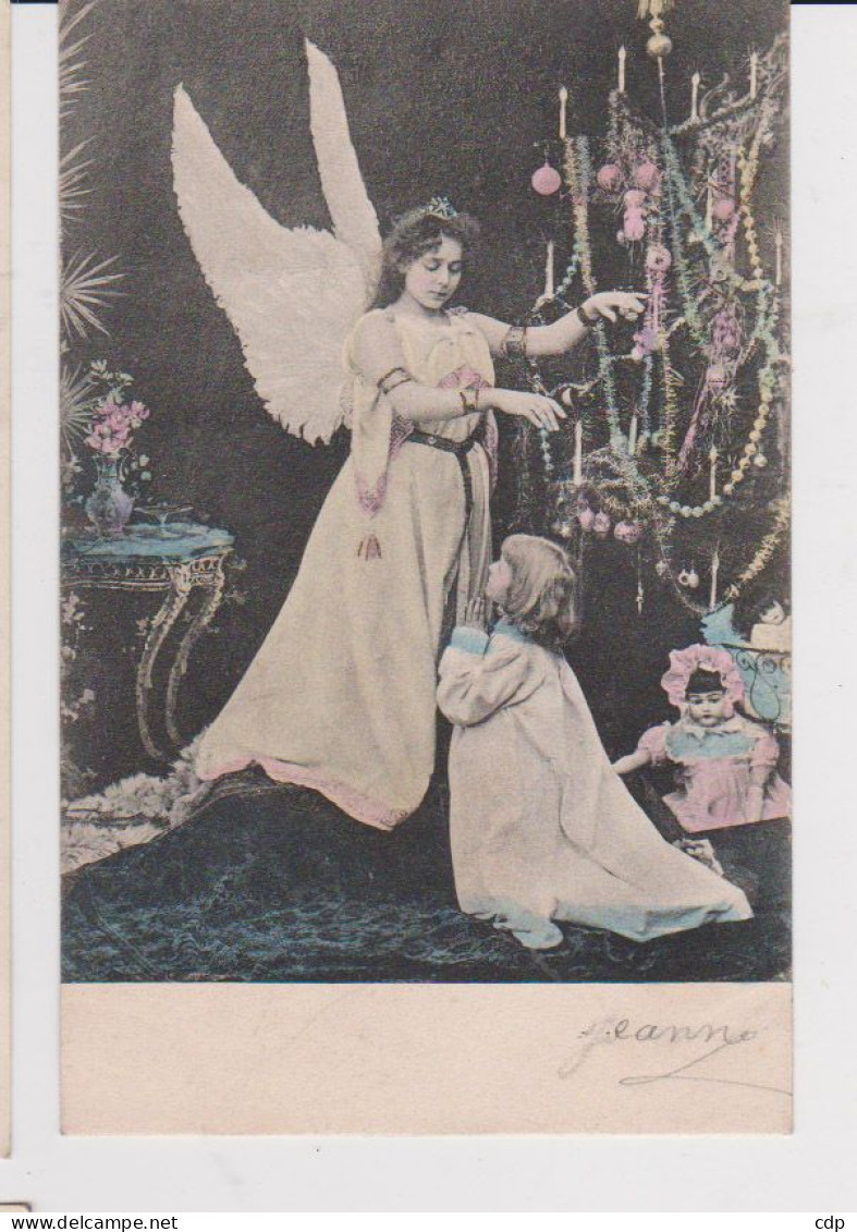 CPA Ange Fillette Et Poupée   1903 - Anges