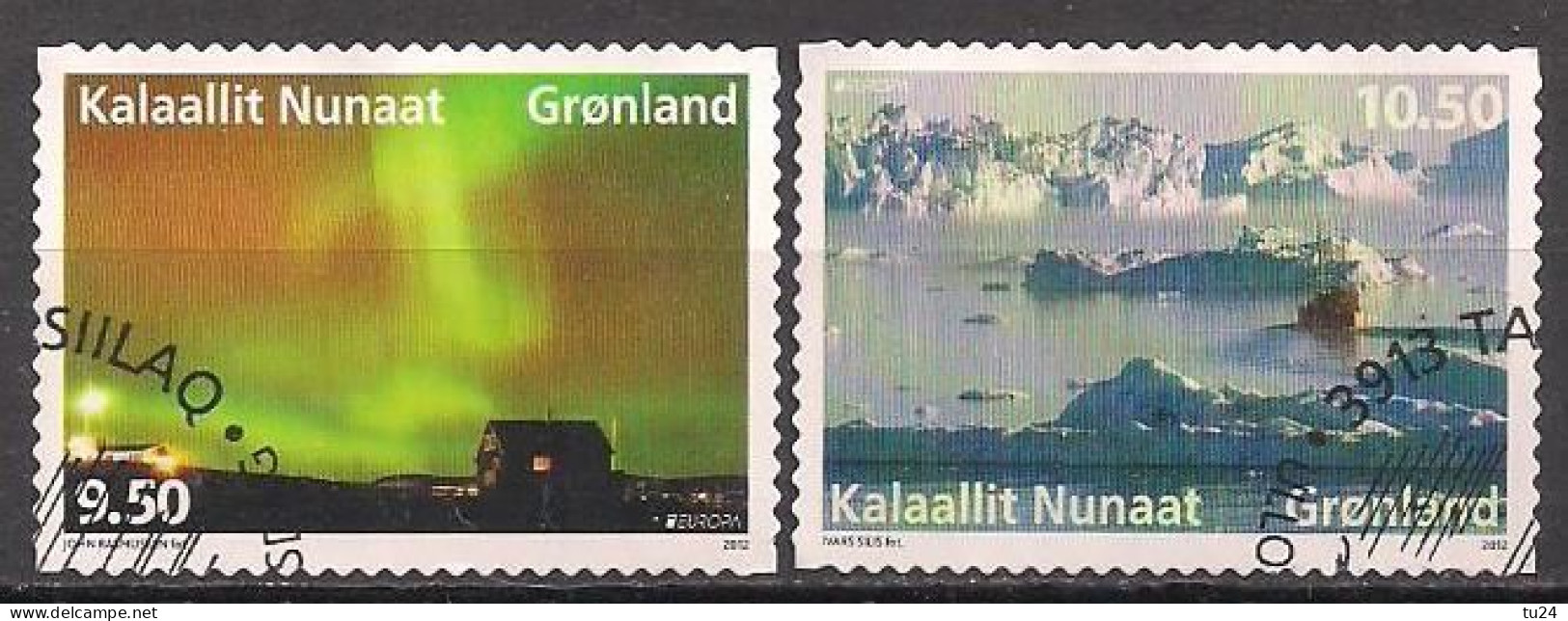 DK - Grönland / Greenland  (2012)  Mi.Nr.  615 + 616  Gest. / Used  (1cg11)  MH / From Booklet  EUROPA - 2012
