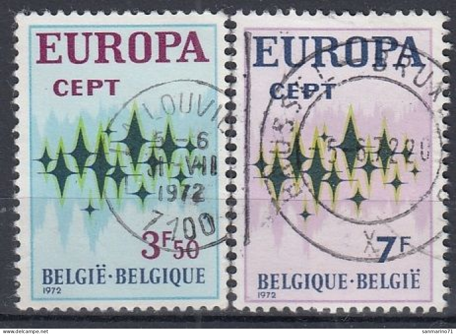 BELGIUM 1678-1679,used,falc Hinged - 1972