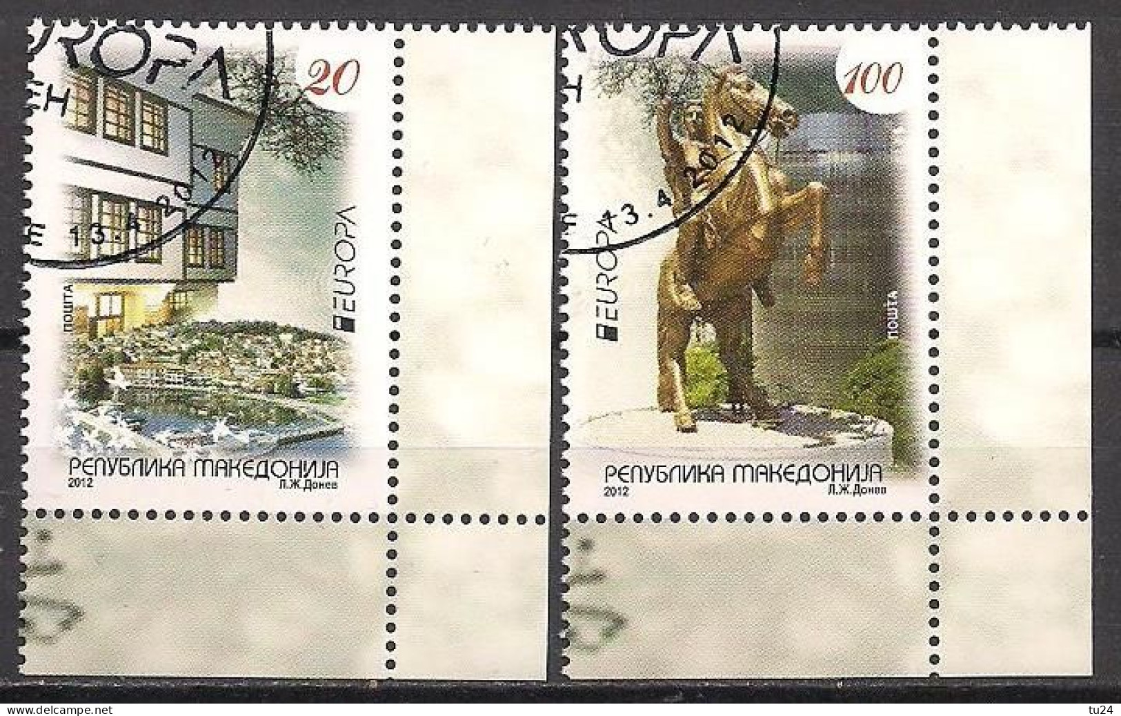 Nordmazedonien / Macedonia  (2012)  Mi.Nr.  627 + 628  Gest. / Used  (13fl09)   EUROPA - 2012