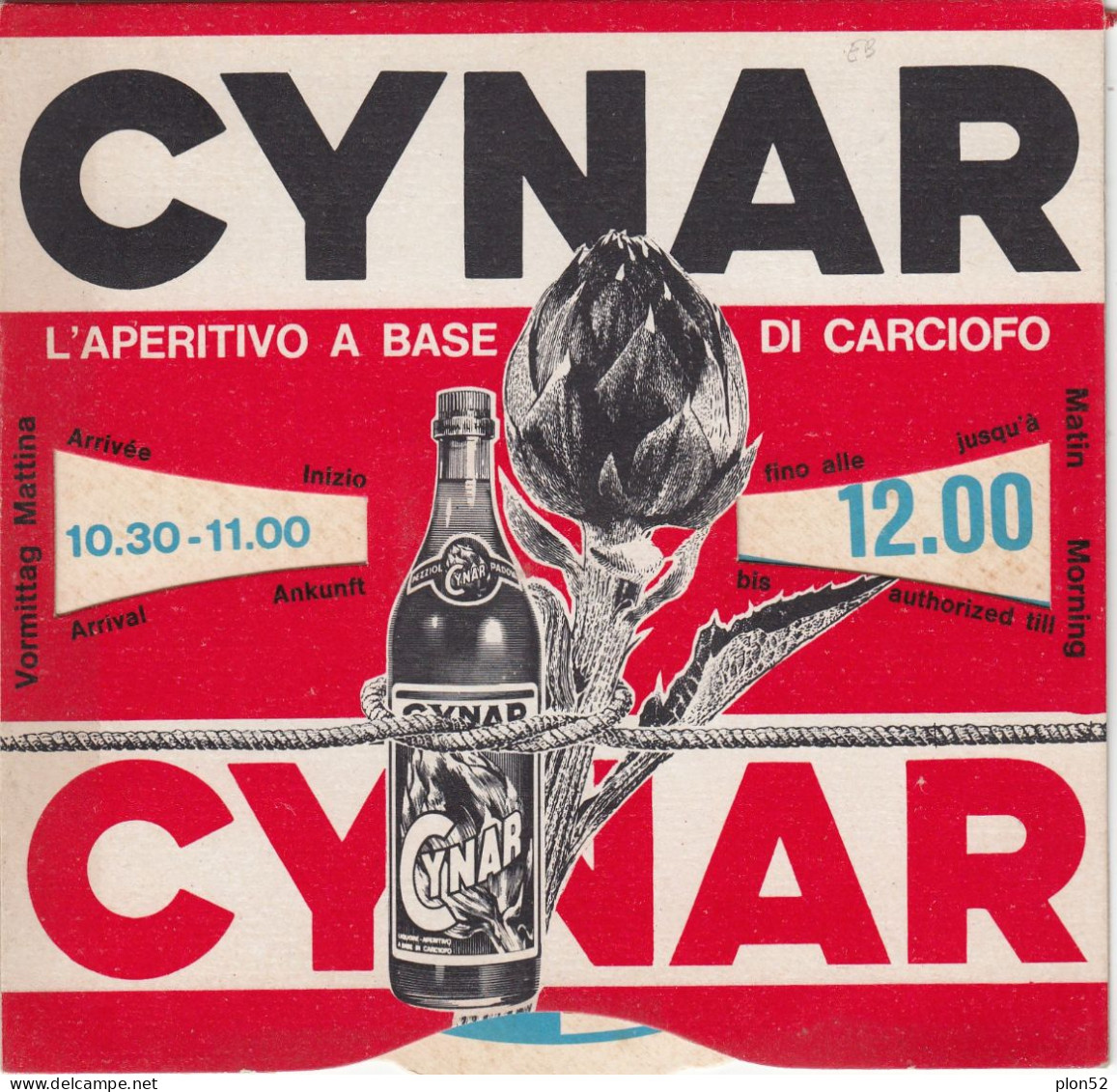 Advertising - 12734-DISCO ORARIO AUTO - CYNAR - APERITIVO A BASE DI CARCIOFO