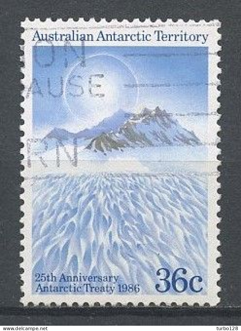 ANTARCTIQUE AAT 1986 N° 73 Oblitéré Used TTB C 1.50 € Traité De L'Antarctique Anniversaire Mont Prince Charles Mawson - Used Stamps