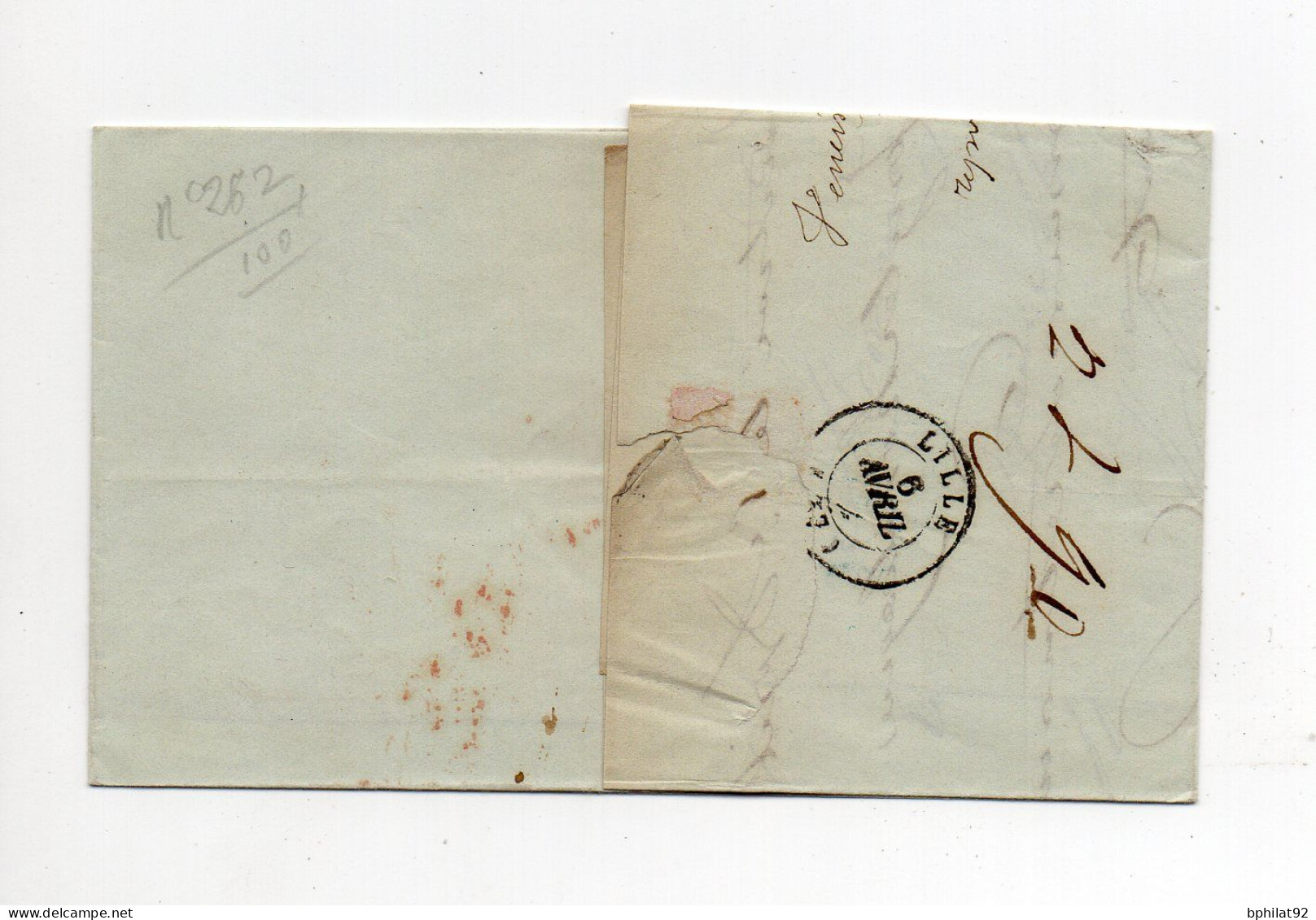 !!! LETTRE DE COURTRAI POUR LILLE DE 1842, MARQUE D'ENTREE BELGIQUE - LILLE - 1830-1849 (Belgica Independiente)