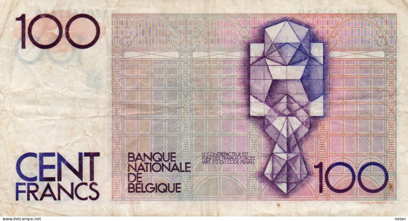 BELGIO - 100 FRANCS-1979  P-134a.2 - Sin Clasificación