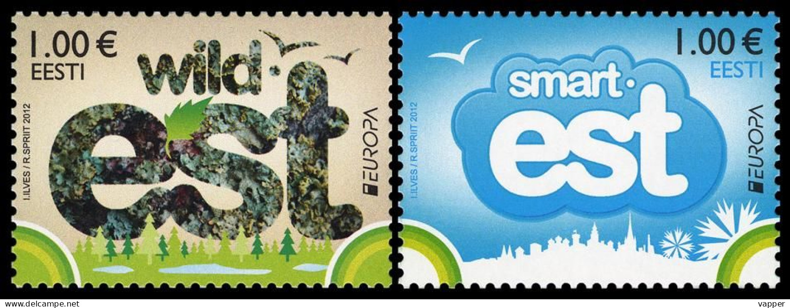 Europa Estonia 2012 MNH 2 Stamps  Europa CEPT Mi 733-4 - 2012