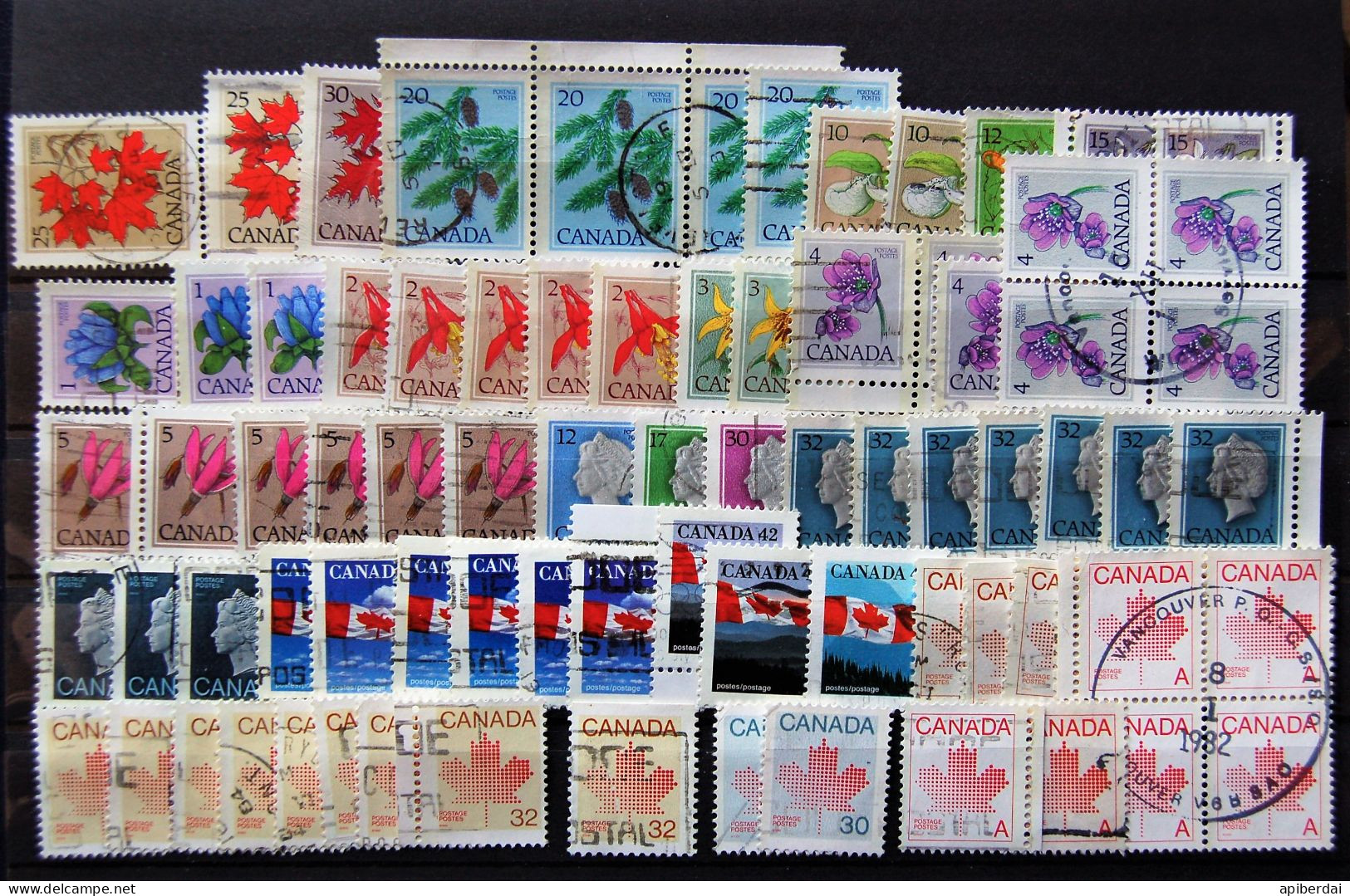 Canada Canada - Accumulation 85 Definitive Stamps Used - Collections