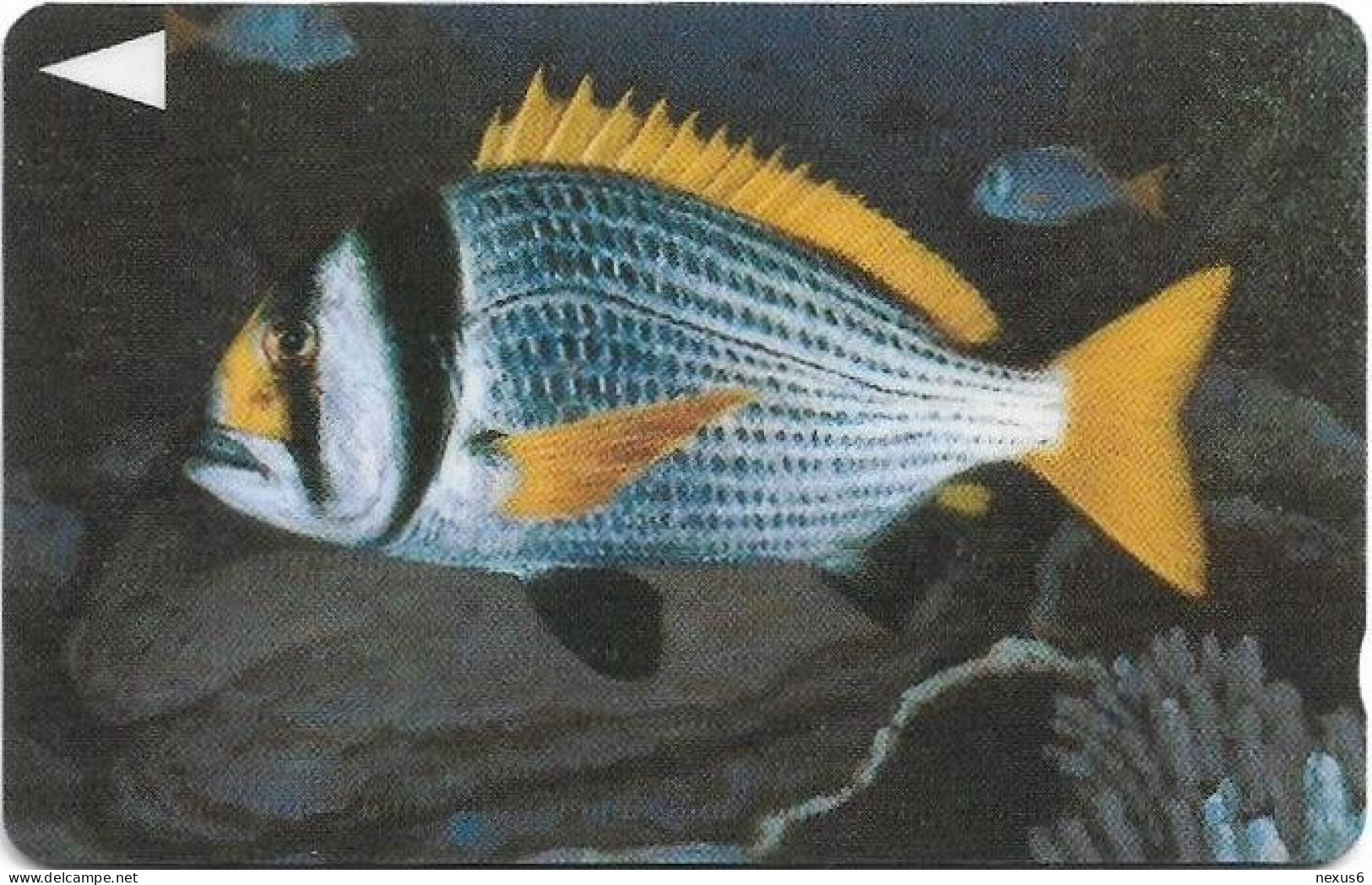 Bahrain - Batelco (GPT) - Fish Of Bahrain - Doublebar Bream - 39BAHT (Normal 0, Round Top ''3''), 1996, 200U, Used - Bahrain