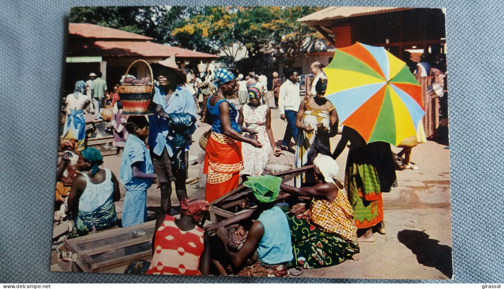 CPSM AFRIQUE EN COULEURS HOA QUI 4054 SCENE DE MARCHE AFRICAIN   FOLKLORE D AFRIQUE NOIRE  ANIMATION - Non Classés