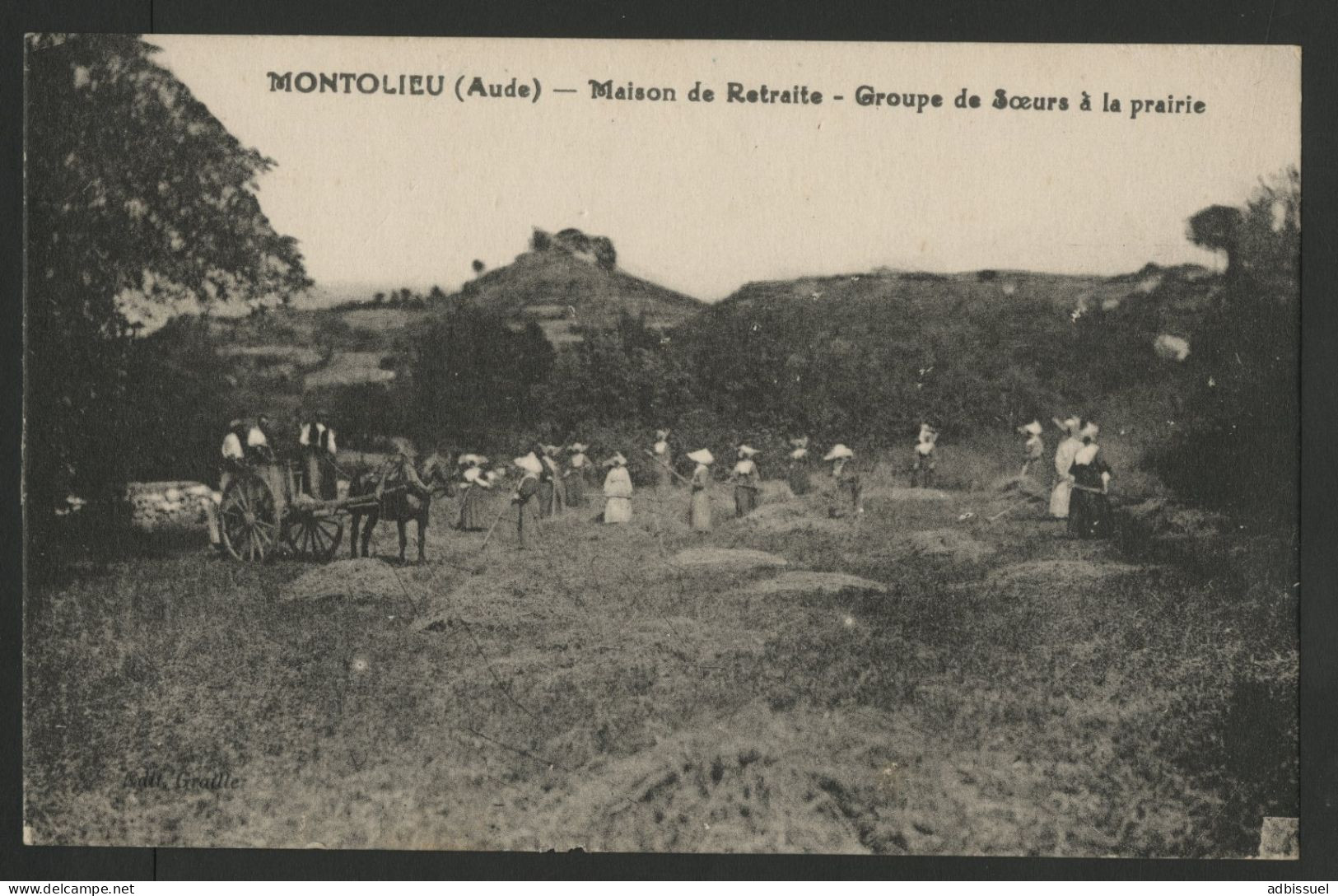 MONTOLIEU Aude Maison De Retraite, Groupe De Soeurs à La Prairie,  Carte Neuve. - Other & Unclassified