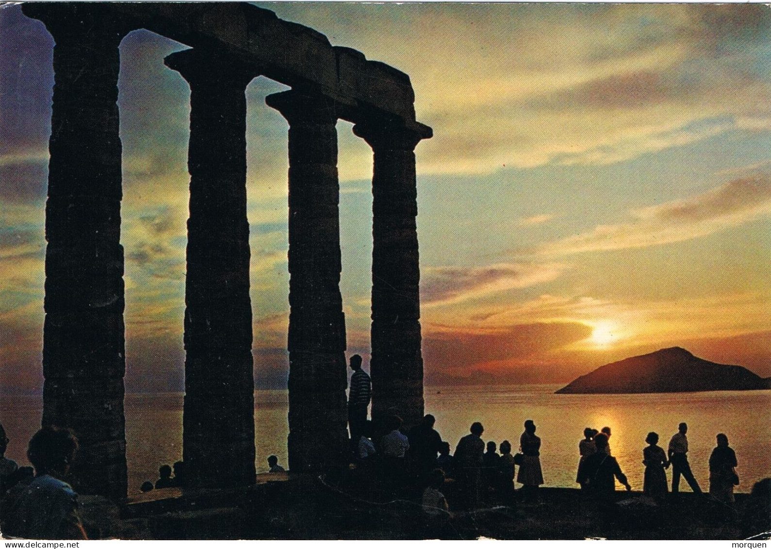 50496. Postal Aerea NAUPLION APOSTOLI (Grecia) 1972. Vista Templo Poseidon De Atenas - Lettres & Documents