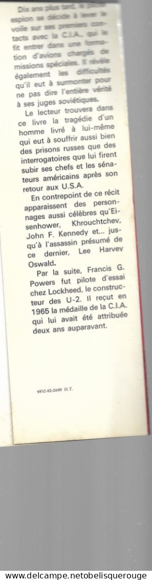 LIVRE  FRANCIS GARY POWERS J ETAIS PILOTE ESPION U2 1972 376 PAGES - Azione