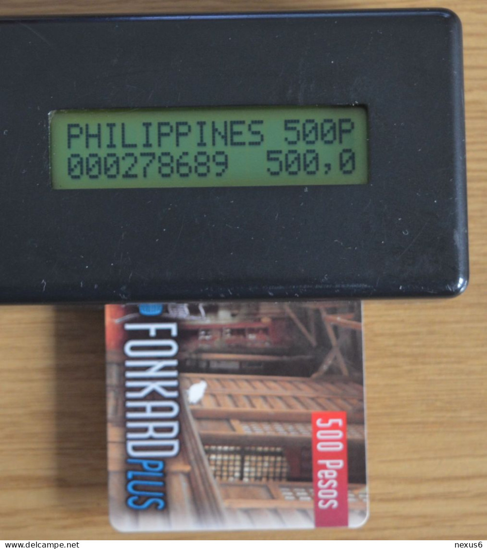 Philippines - PLDT (Chip) - Historical Houses - Exp.30.11.1998, Chip Gem2 Black, 500₱, Mint - Filippine