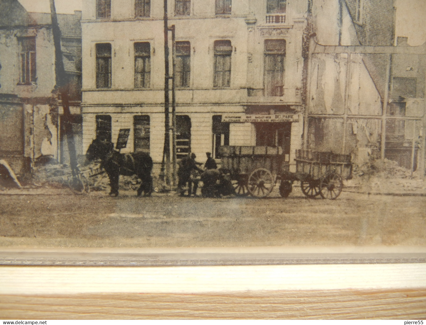 ROESELARE STATIEPLAATS - ROULERS PLACE DE LA GARE - ANIMEE ATTELAGE APRES BOMBARDEMENTS -OBLIT 1919 - OBLIT 1904 - Roeselare