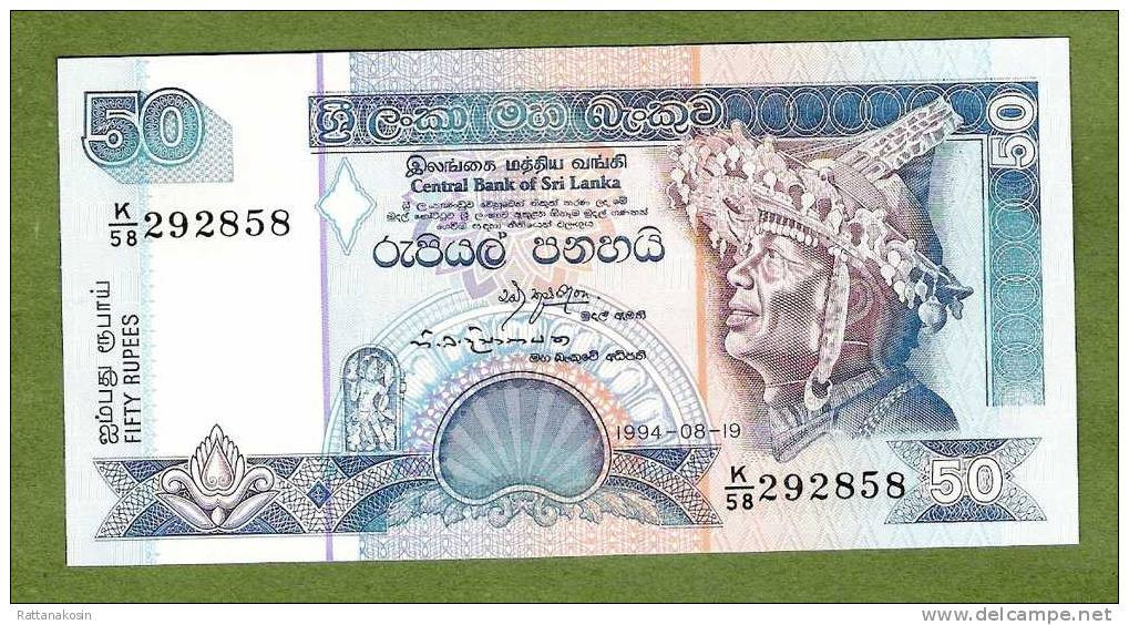 SRI LANKA  P104   50   RUPEES 1994  #K/58  UNC. - Sri Lanka