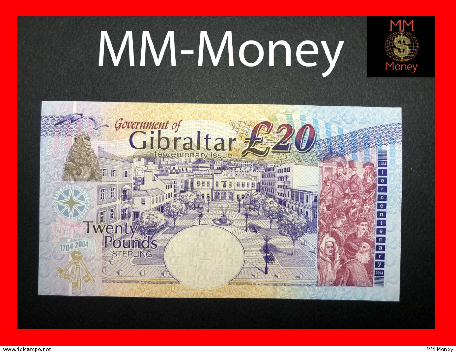 GIBRALTAR  20 £  4.8.2004   P. 31  *commemorative Tercentenary Of British Rule*    UNC - Gibraltar