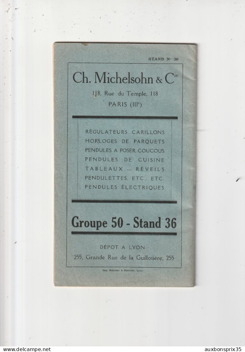 FOIRE DE LYON - CARNET DE L'ACHETEUR (BIJOUTIERS HORLOGERS ET ORFEVRES - 7 - 20 MARS 1927 - 69 - Other & Unclassified