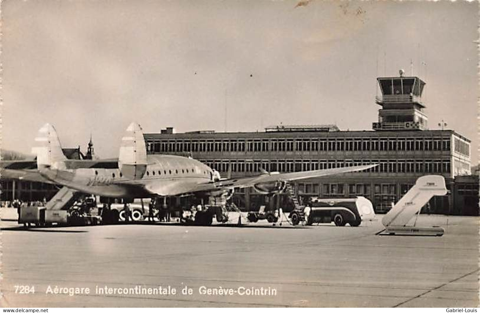 Aérogare Intercontinental De Genève-Cointrin Avion Constellation Compagnie TWA Aéroport - Genève