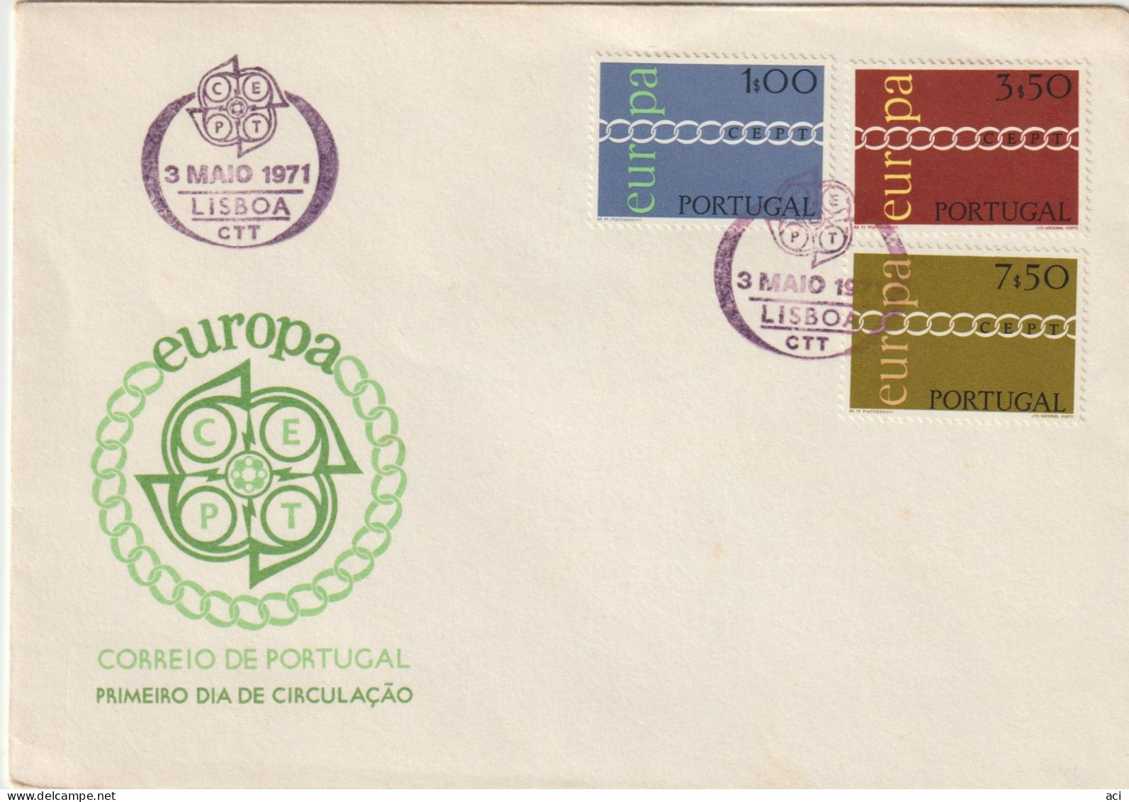 Portugal 1971 Europa First Day Cover, - Briefe U. Dokumente