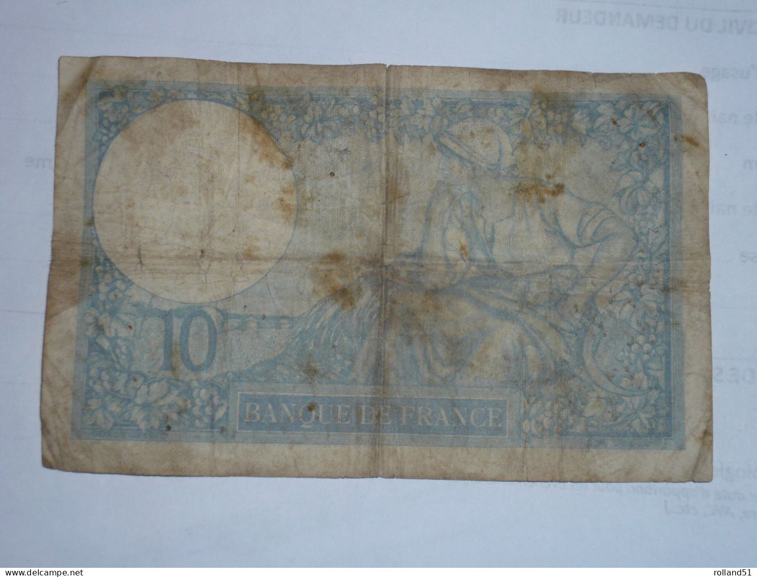 Billet De 10 Francs Du 28-09-1939 - 10 F 1916-1942 ''Minerve''