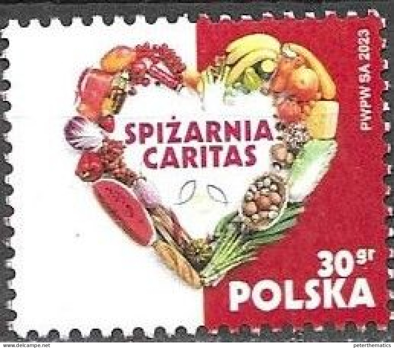 POLAND,  2023, MNH,CARITAS PANTRY, FRUIT, VEGETABLES, 1v - Alimentation