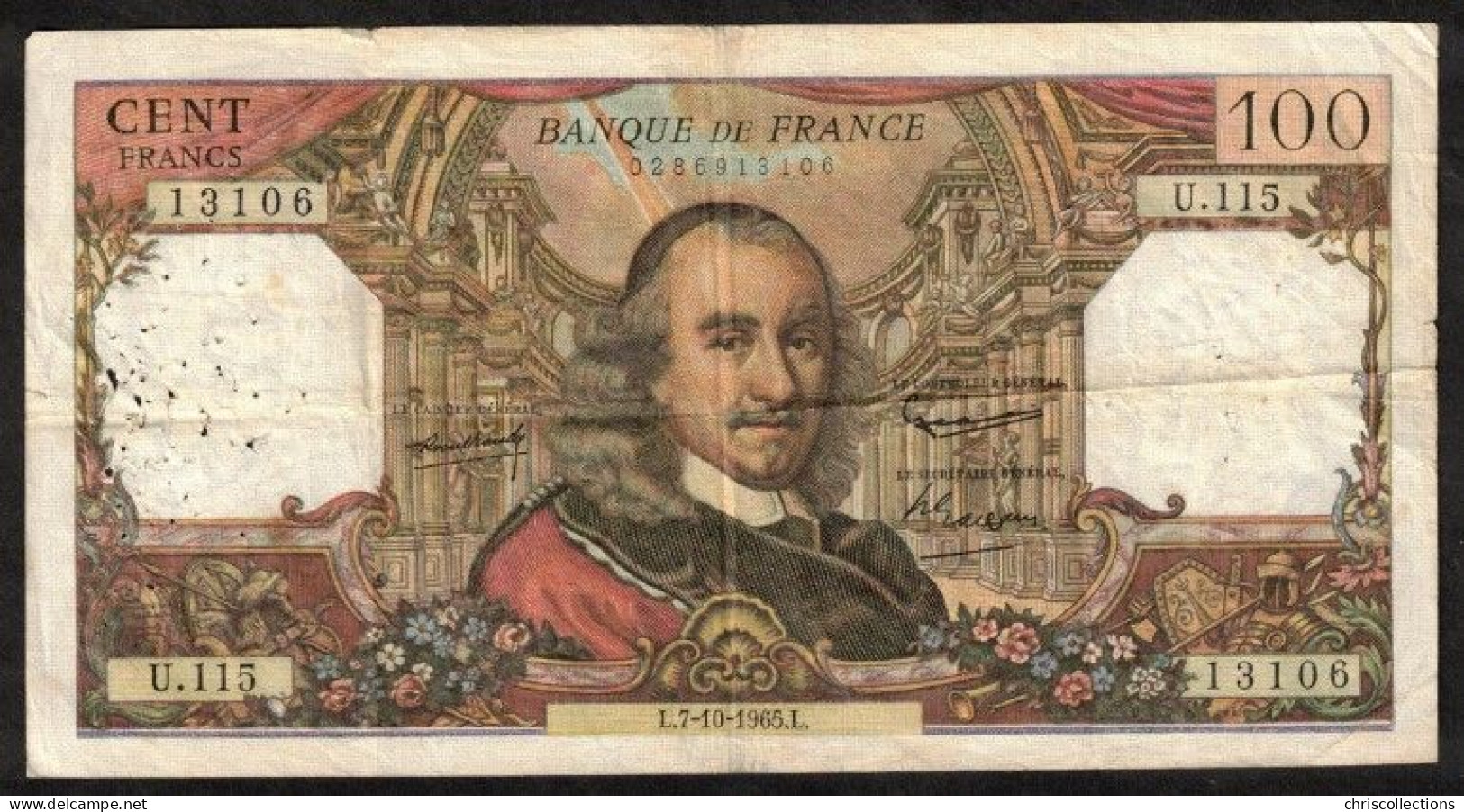 FRANCE - 100 Francs Corneille - 7/10/65 - TB - F. : 65/9 - 100 F 1964-1979 ''Corneille''