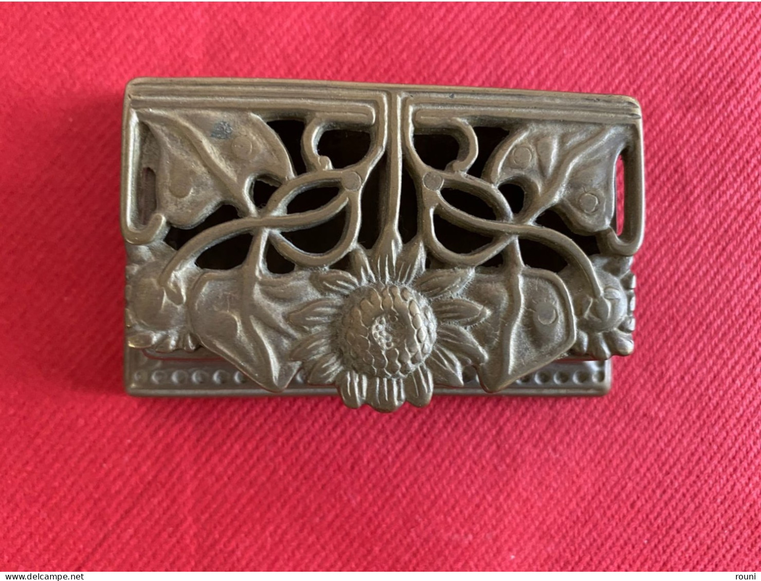 Boite à Timbres En Laiton - Art Nouveau - Stamp Boxes