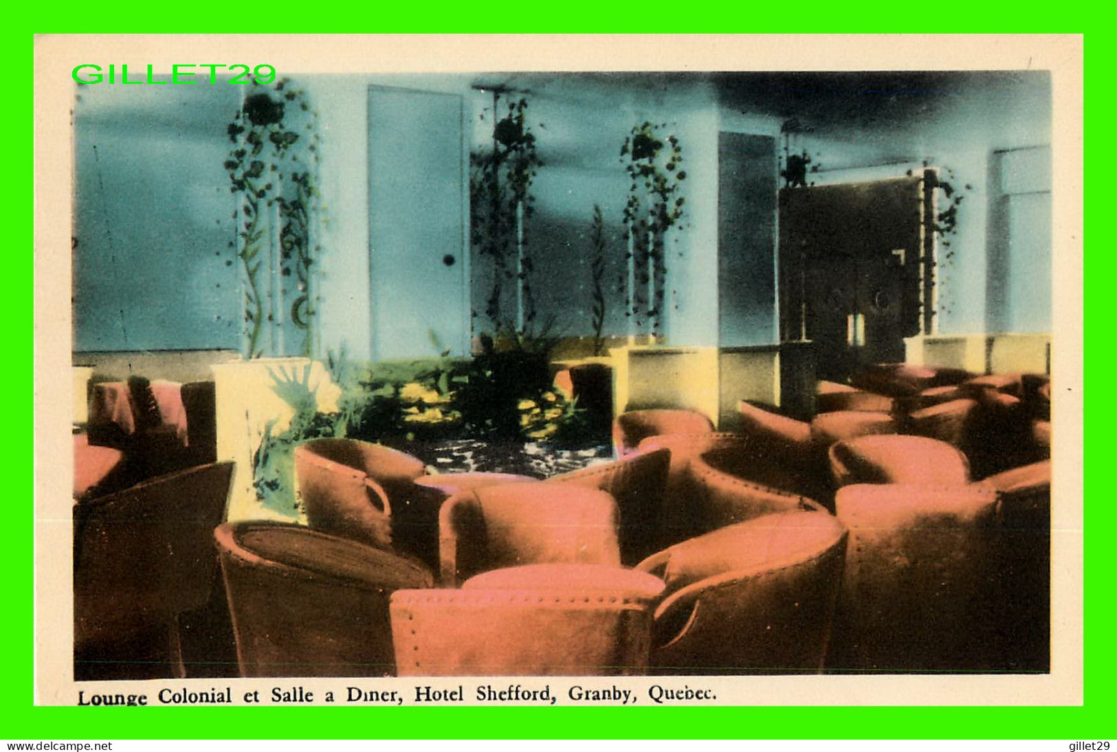 GRANBY, QUÉBEC - LOUNGE COLONIAL ET SALLE À DINER, HOTEL SHEFFORD - PECO - - Granby