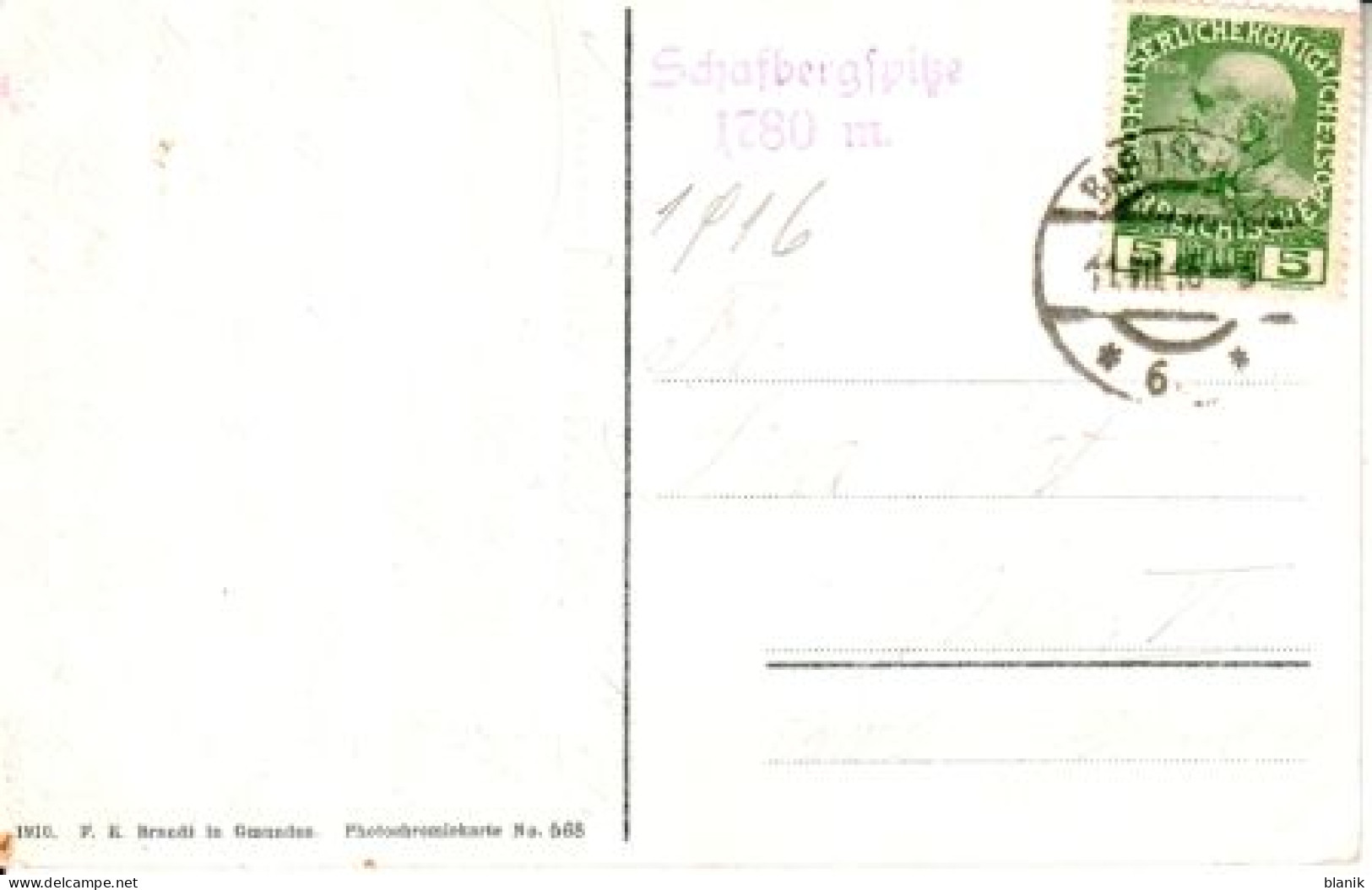 A - Schafberg (Salzkammergut-Berge) - A 1916 95 002 - St. Gilgen