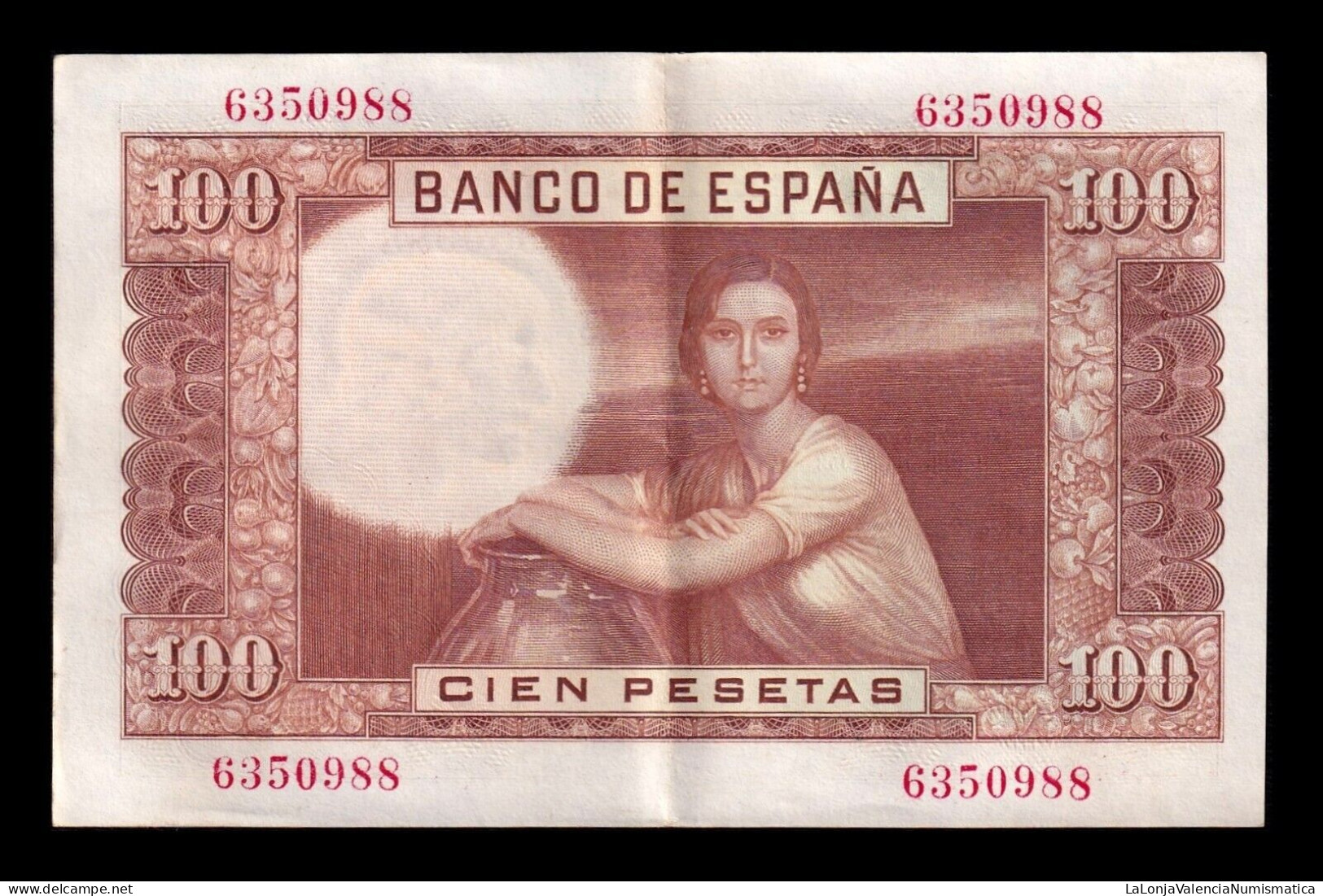 España Spain 100 Pesetas Romero De Torres 1953 Pick 145 Sin Serie Ebc Xf - 100 Pesetas