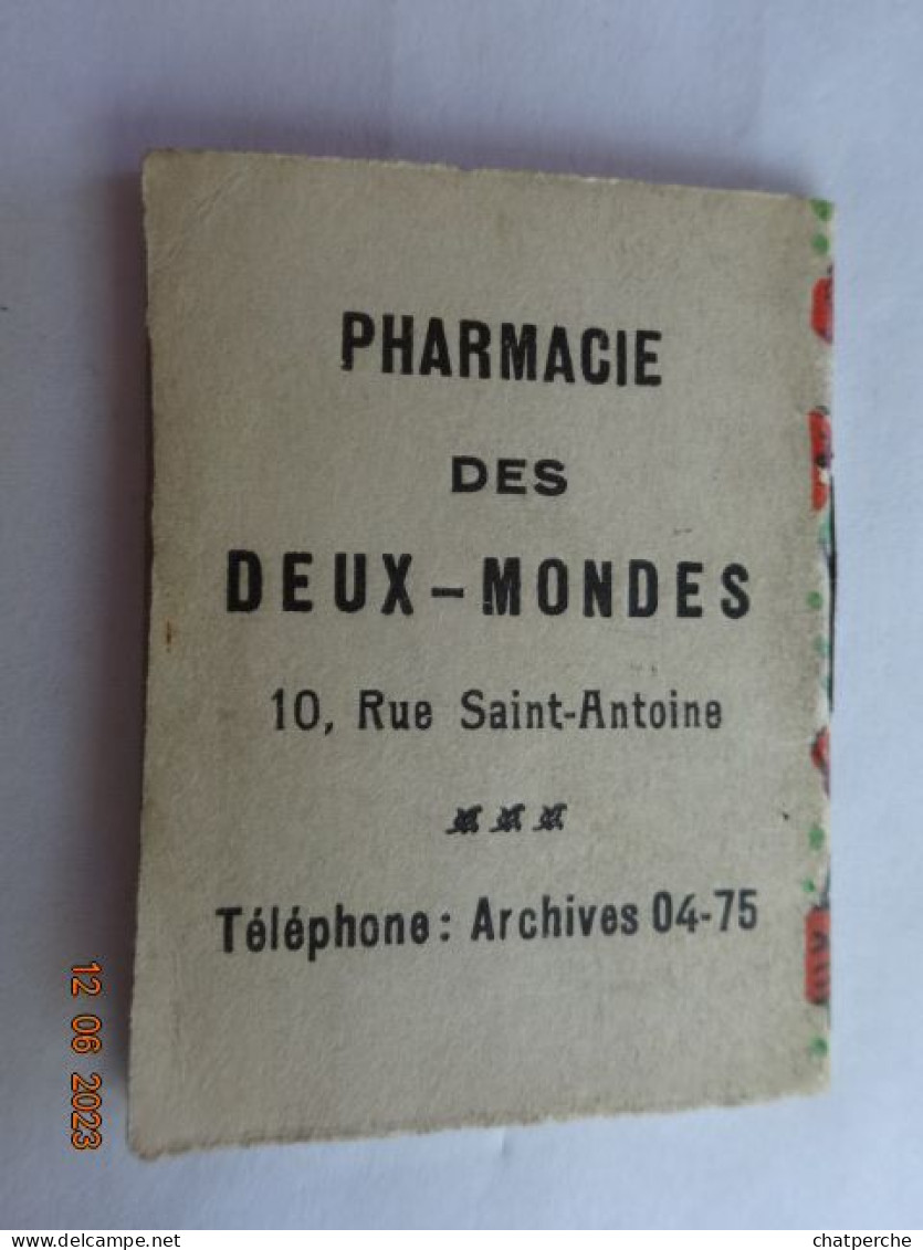 CALENDRIER 1924 ROSES   PHARMACIE DES DEUX MONDES PARIS - Petit Format : 1921-40