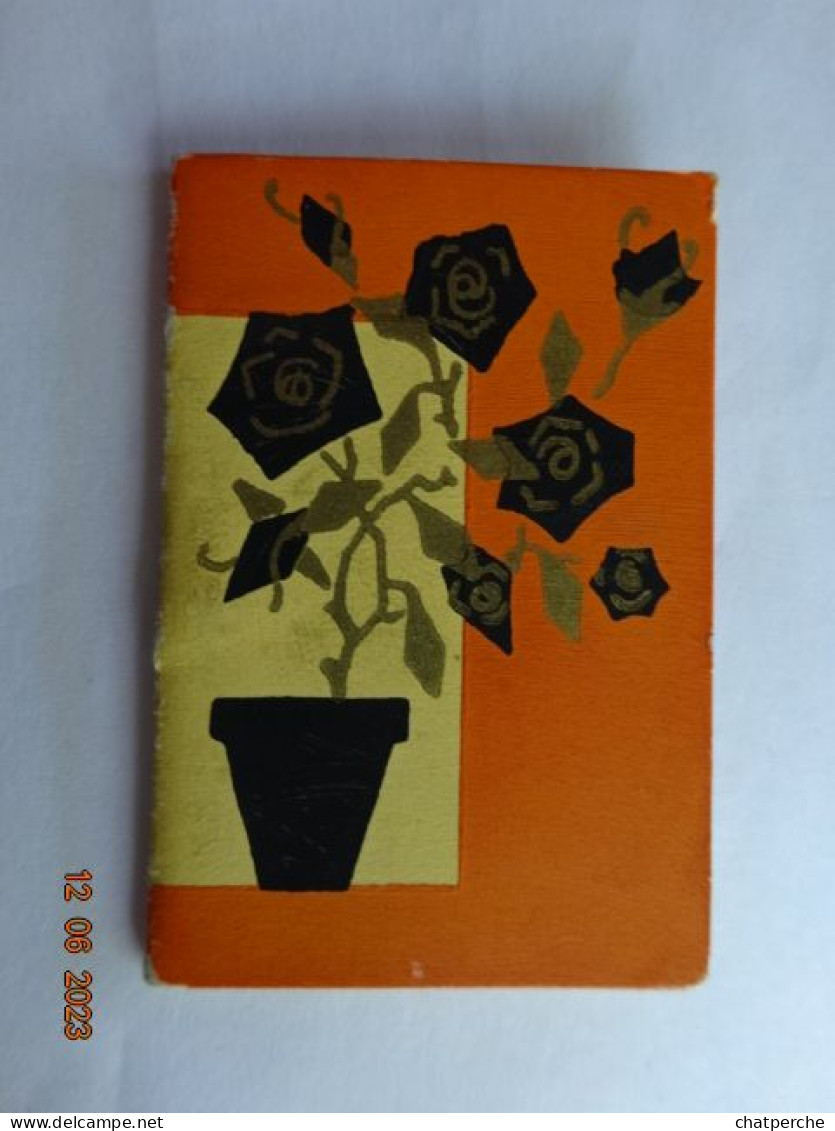 CALENDRIER 1934 POT DE FLEURS ROSES P. HEROU LIBRAIRIE PARIS - Petit Format : 1921-40