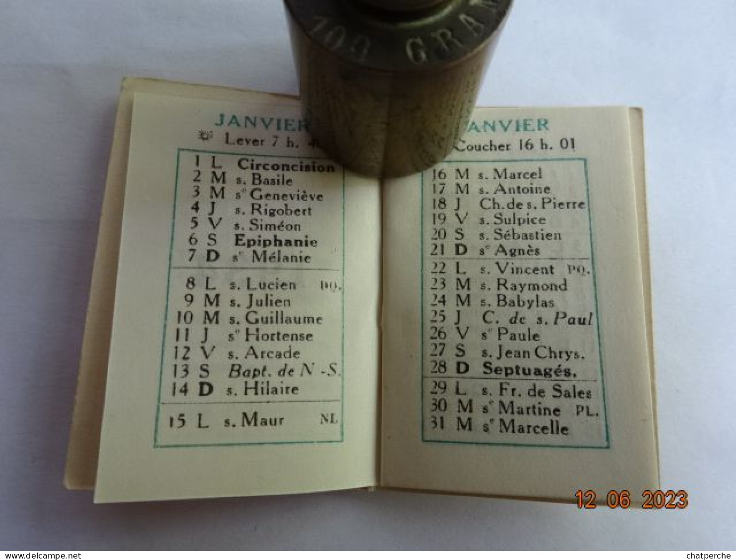 CALENDRIER 1934 POT DE FLEURS ROSES P. HEROU LIBRAIRIE PARIS - Petit Format : 1921-40