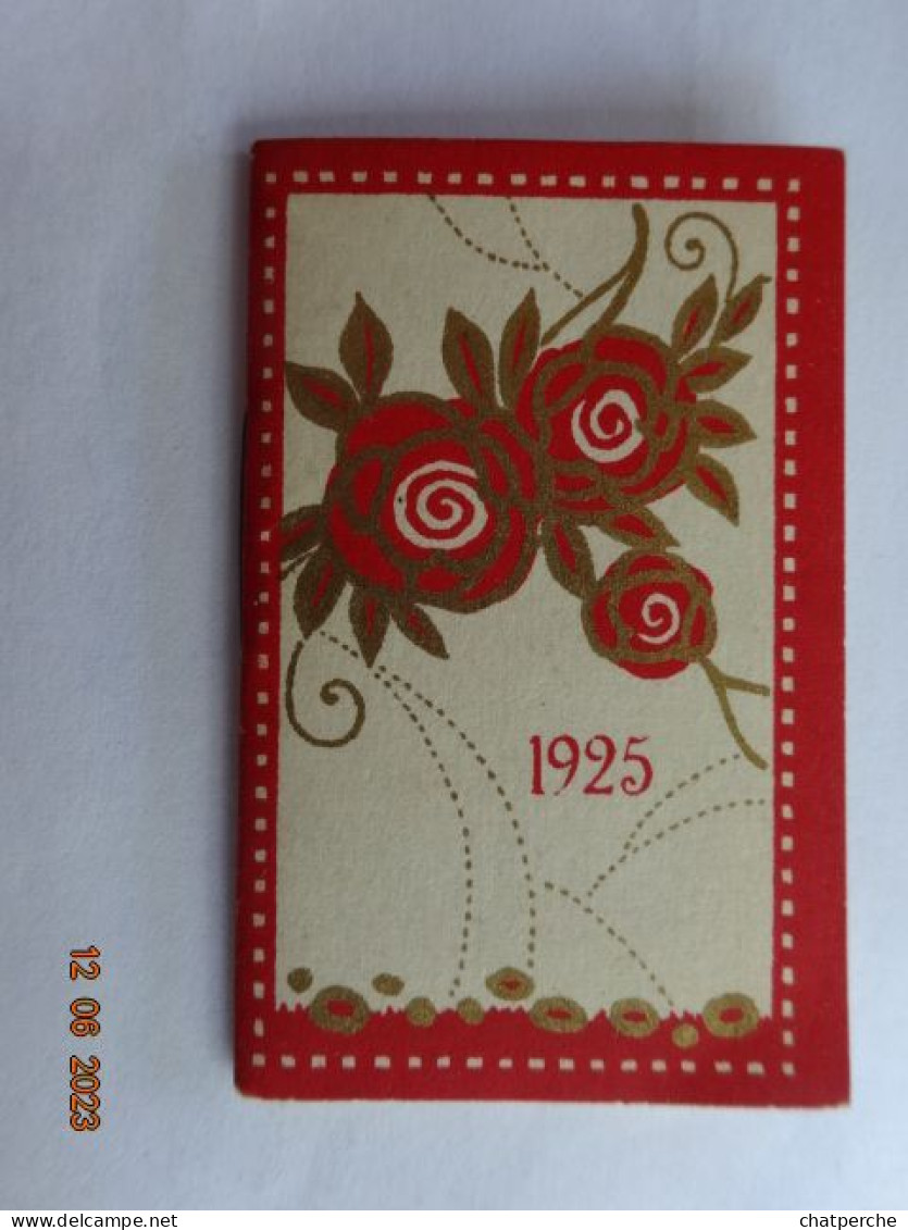 CALENDRIER 1925 FLEURS PUBLICITE PILULES DUPUIS - Petit Format : 1921-40