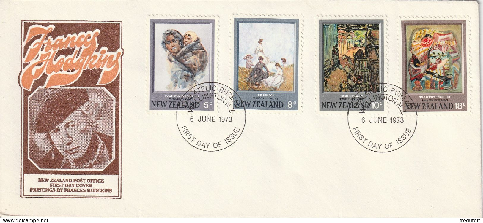 FDC - Nouvelle Zélande - N°590/3 (1973) Peintures - FDC