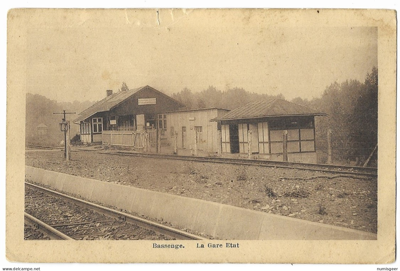 BASSENGE  --  La Gare Etat  ( RARE ) ( Abimée ) - Bassenge