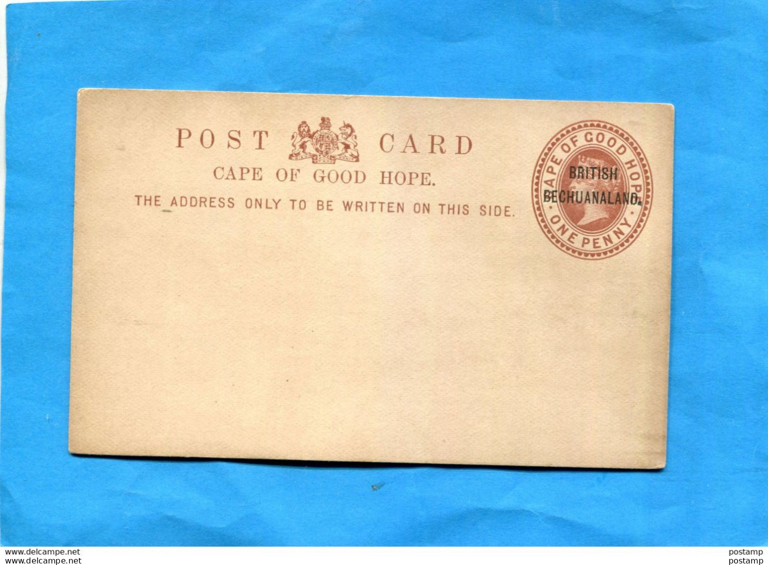 ""Brirish Bechuanaland""-Cape Of Good Hope -Carte Entier Postal Stationery Neuf- One Penny Victoria- - 1885-1895 Kolonie Van De Kroon