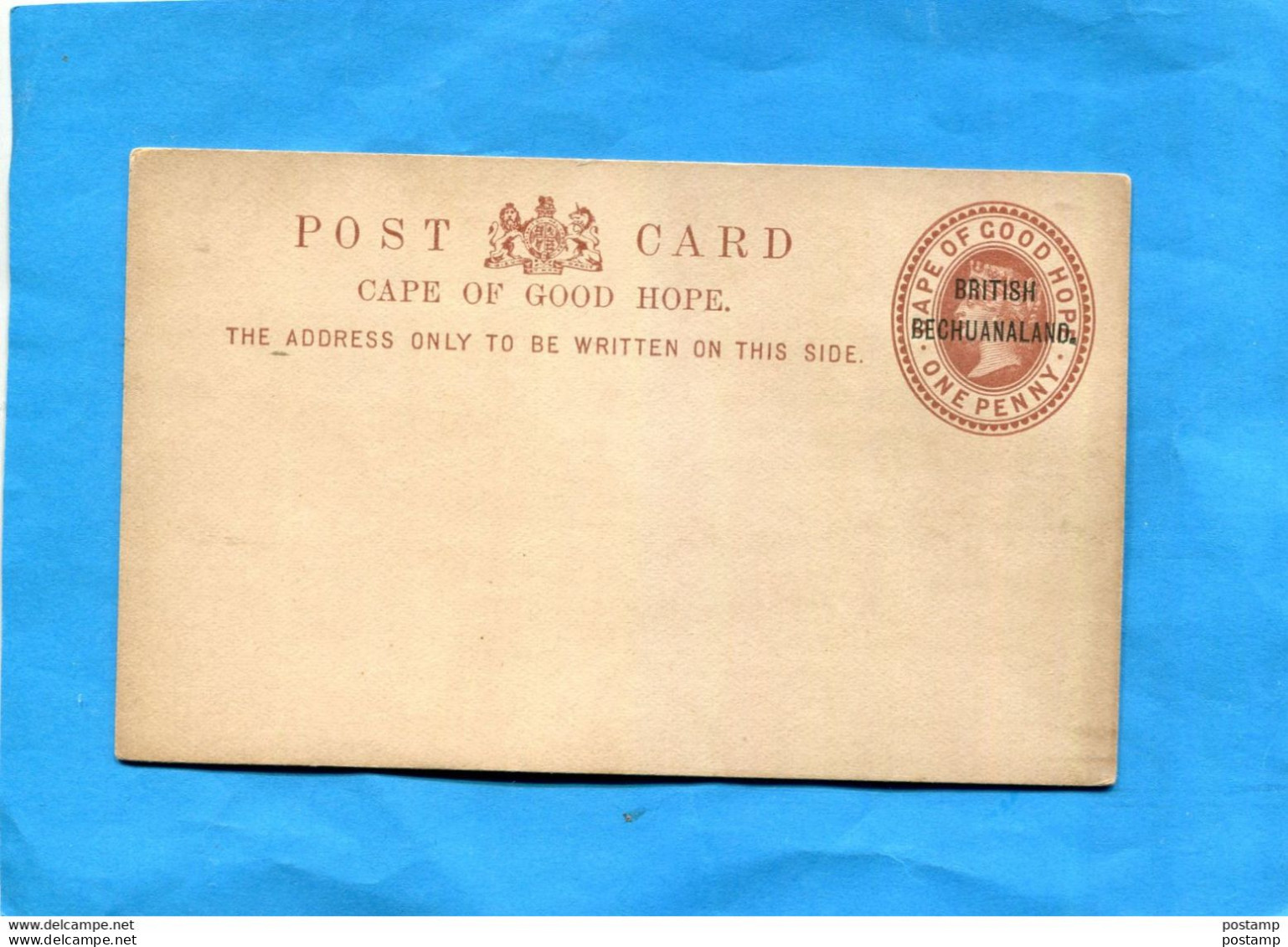 ""Brirish Bechuanaland""-Cape Of Good Hope -Carte Entier Postal Stationery Neuf- One Penny Victoria- - 1885-1895 Crown Colony