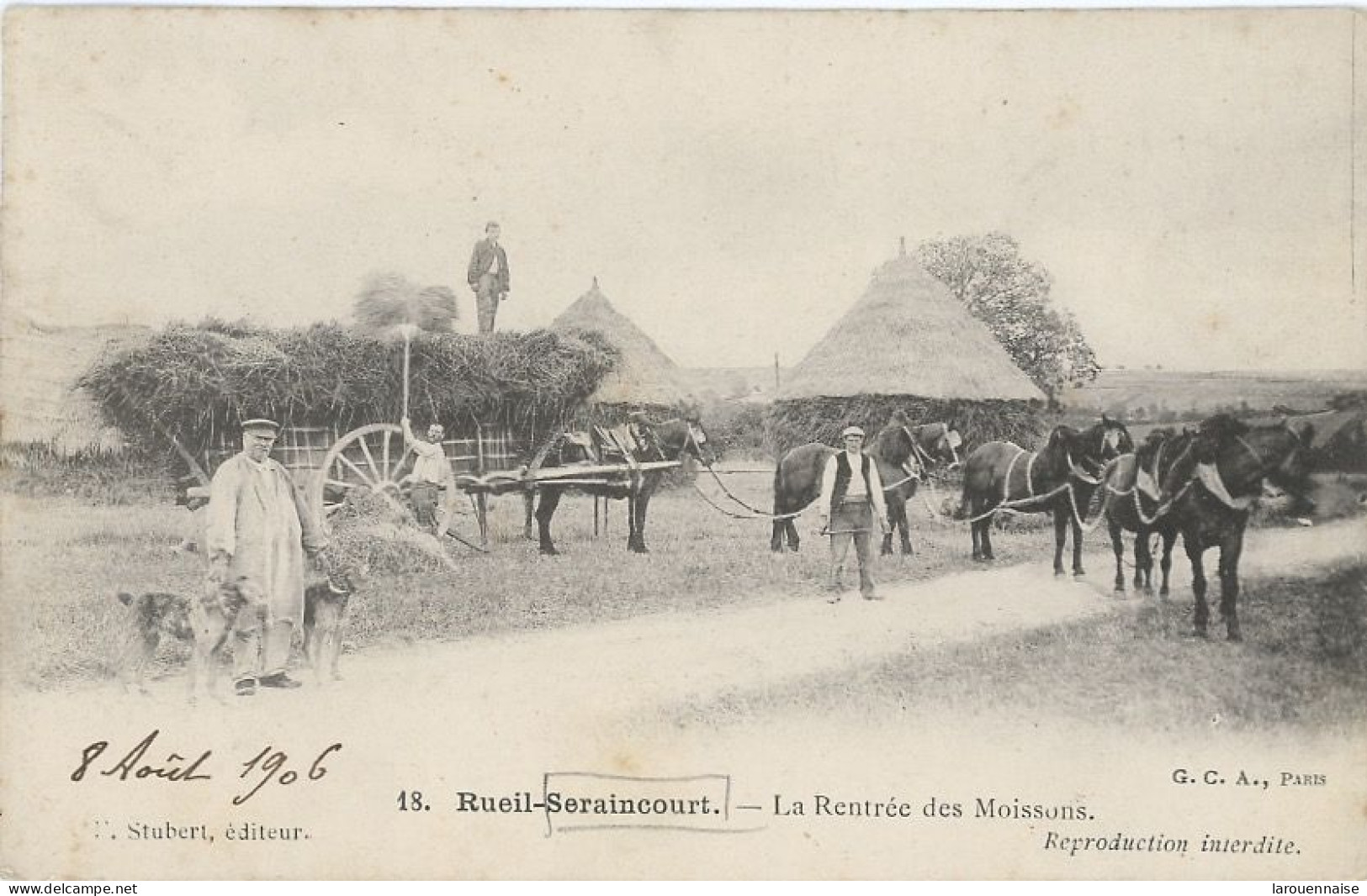 95 - SERAINCOURT - LA RENTREE DES MOISSONS - Seraincourt