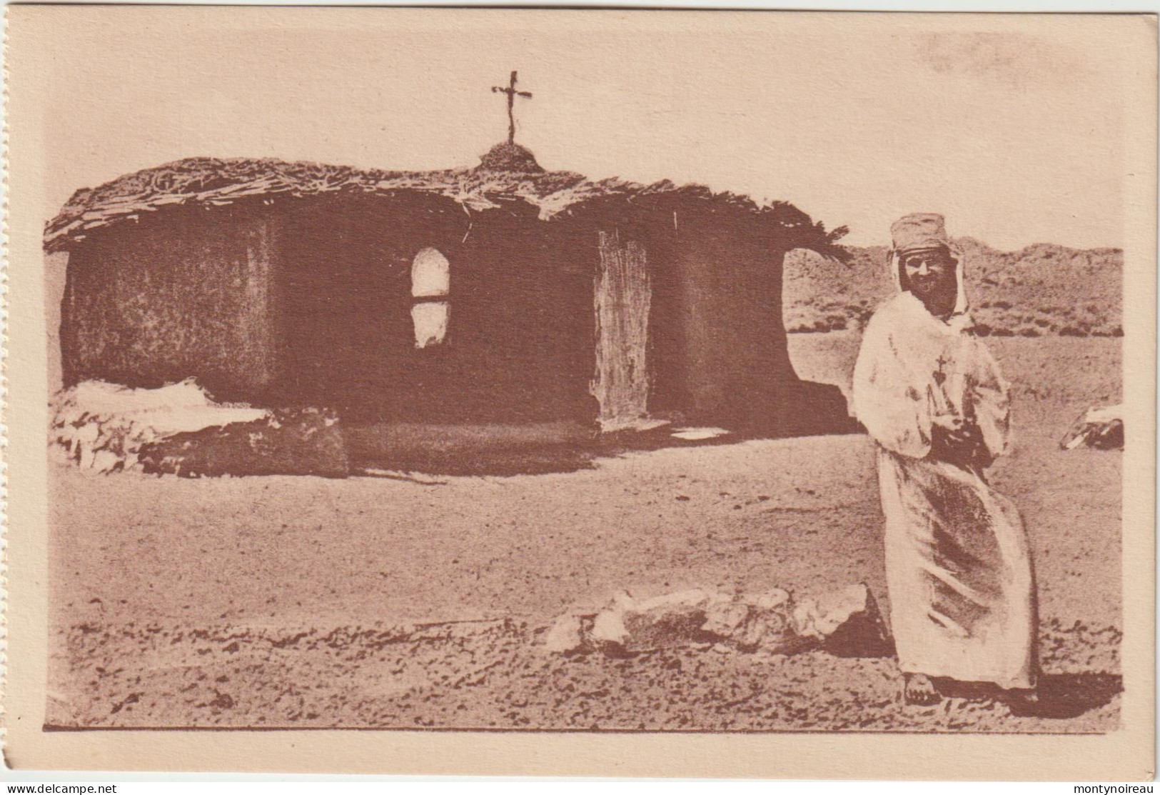 Algérie : Carte  Carnet ,le Père De Foucauld  Devant Sa Première Chapelle à Tamanrasset - Non Classés