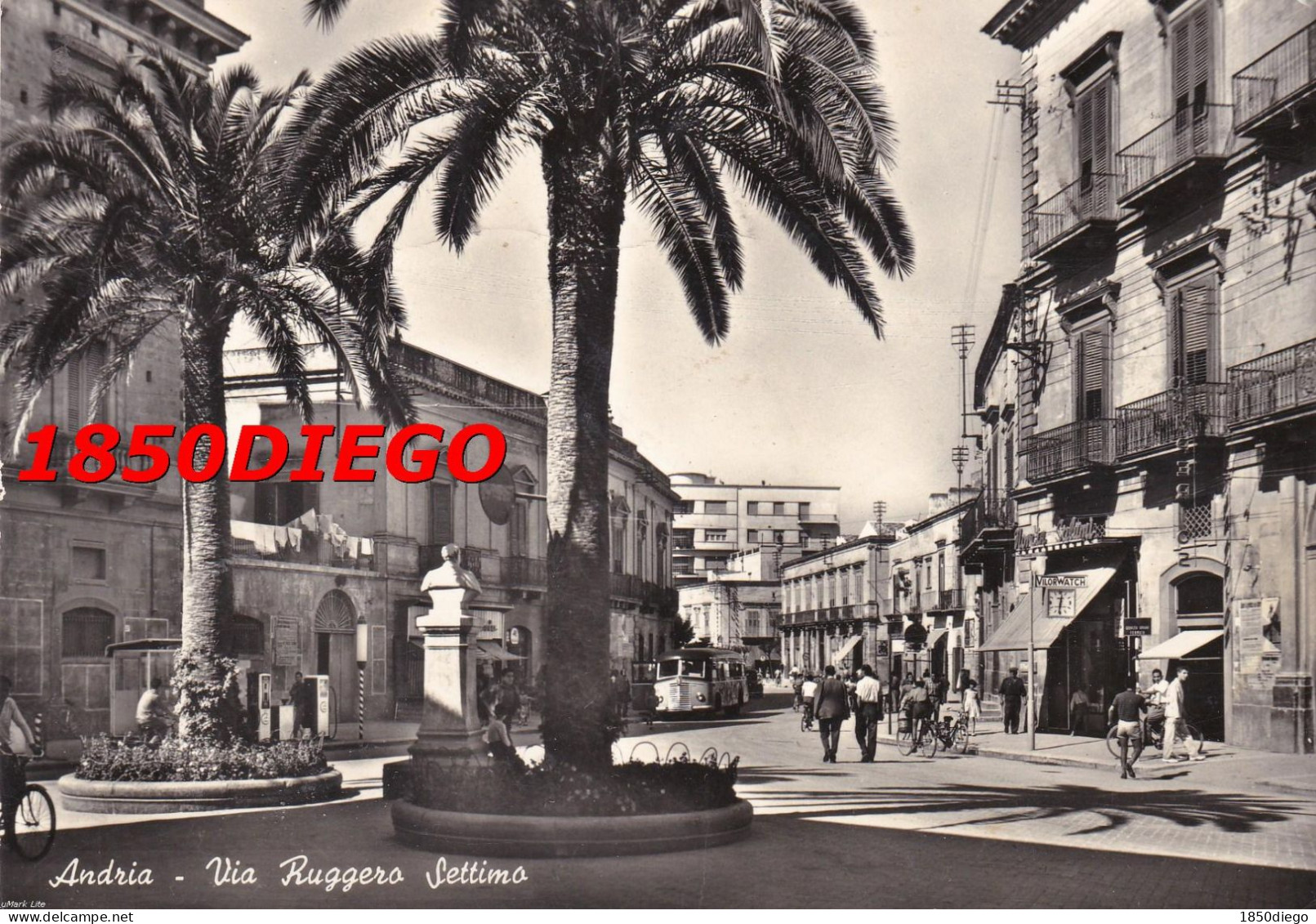 ANDRIA - VIA RUGGERO SETTIMO  F/GRANDE VIAGGIATA 1958  ANIMAZIONE - Andria