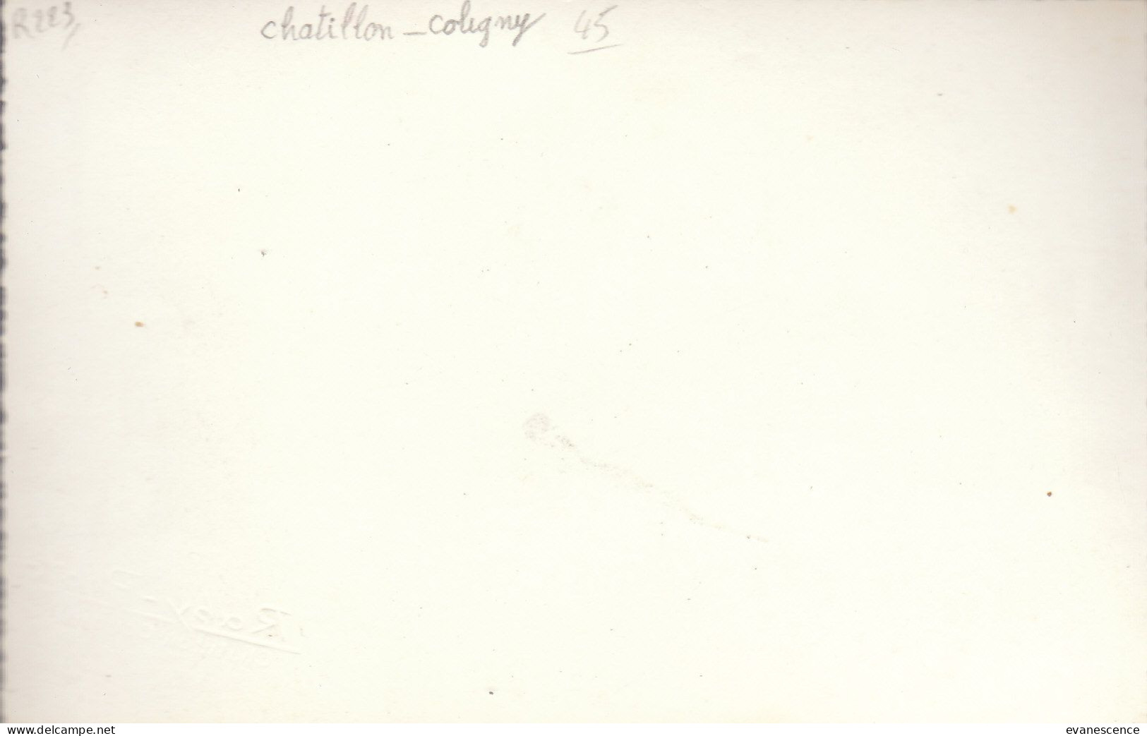 45 :  Chatillon Coligny :   Raby Photo à Chatillon Coligny  SM Petit Format     ///   Ref. Juin 23 : N° 26.356 - Chatillon Coligny