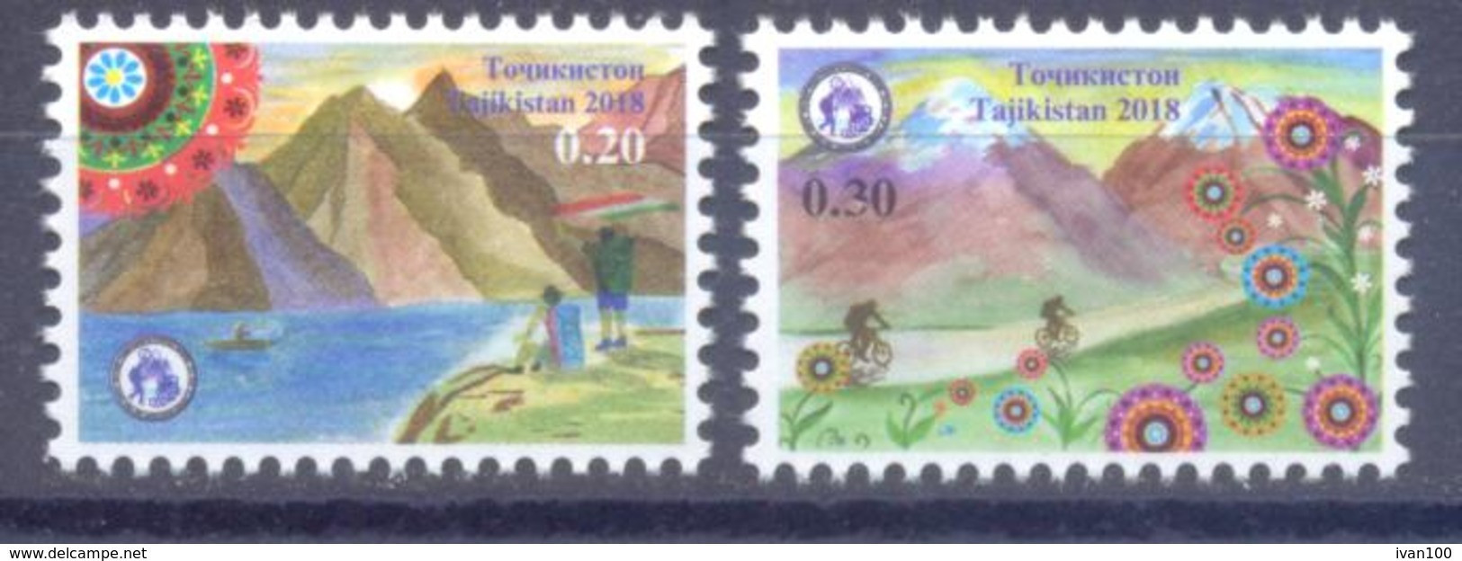 2018. Tajikistan, Definitives, Year Of Tourism Development And Folk Crafts, 2v, Mint/** - Tadschikistan