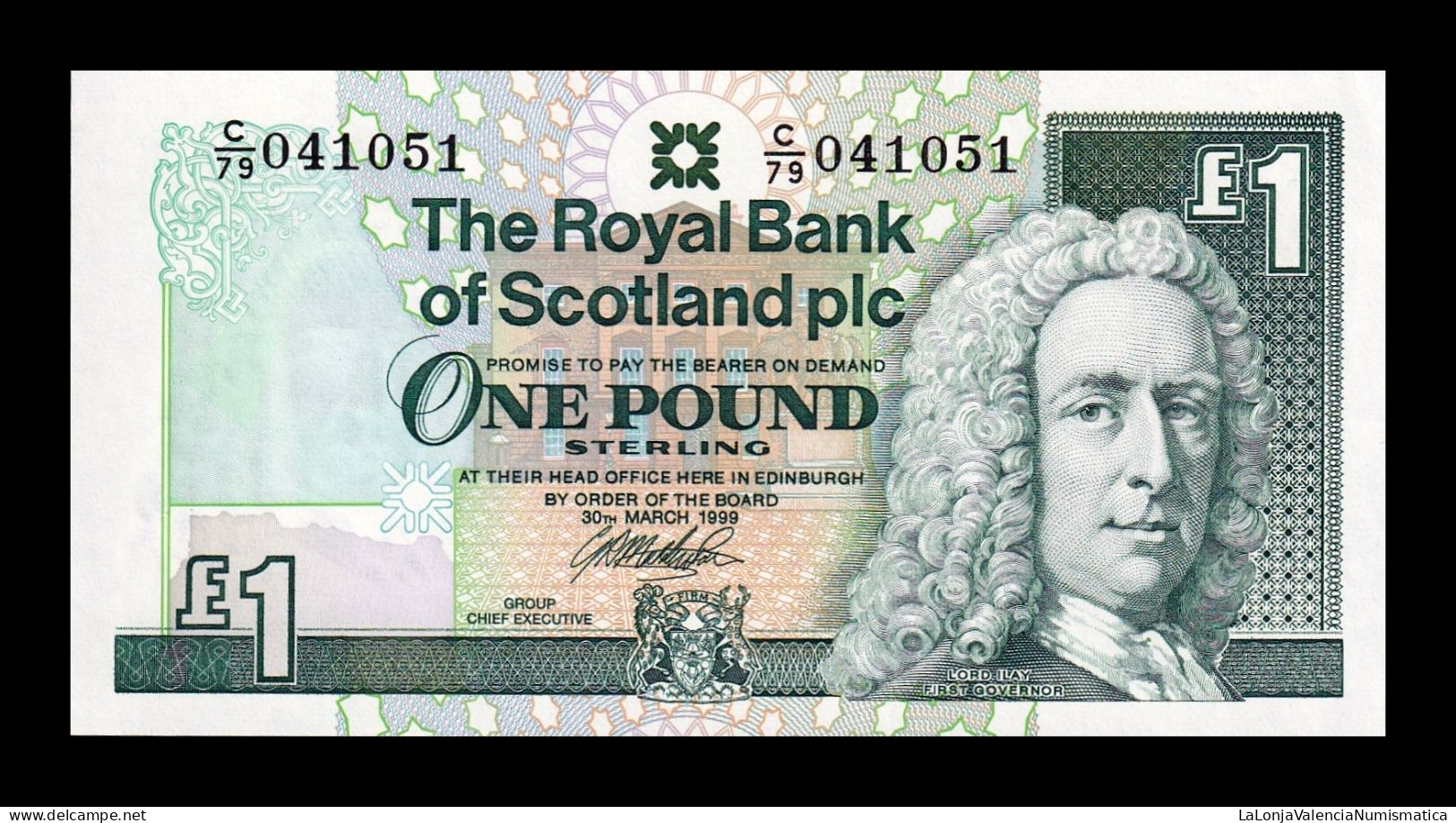 Escocia Scotland 1 Pound Lord Ilay 1999 Pick 351d Sc Unc - 1 Pond