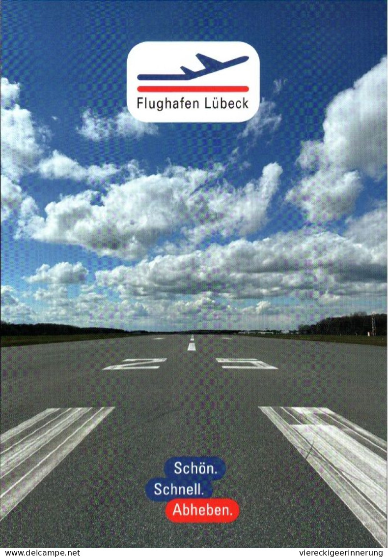 ! Moderne Ansichtskarte Flughafen Lübeck , Airport - Vliegvelden