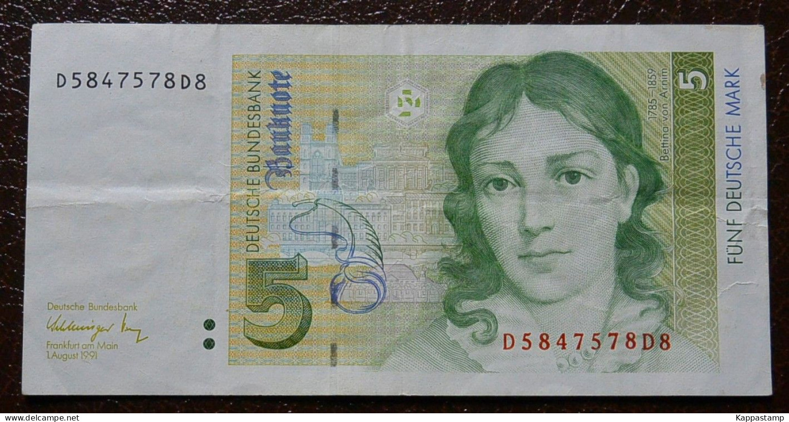 5 Marki 1/8/1991.Pick-37 VF (B/1-17 - 5 Deutsche Mark