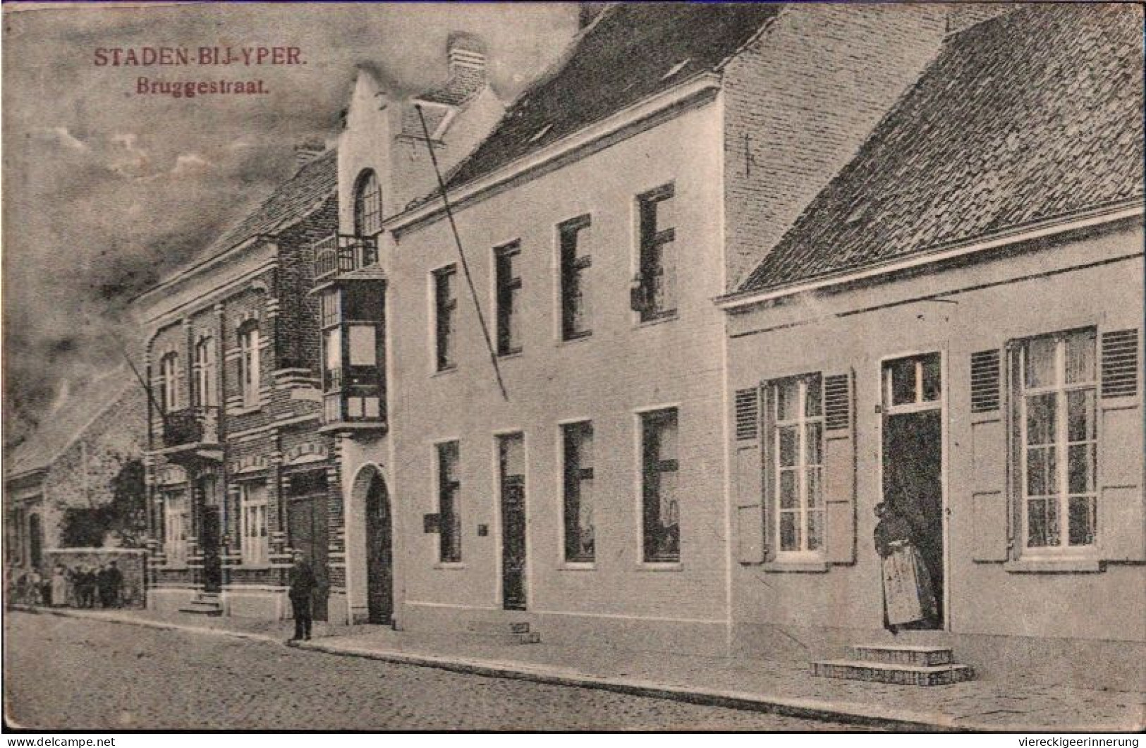 ! Staden Bei Ypern, Bruggestraat, 1915, Belgien, Feldpost N. Mecklenburg - Staden