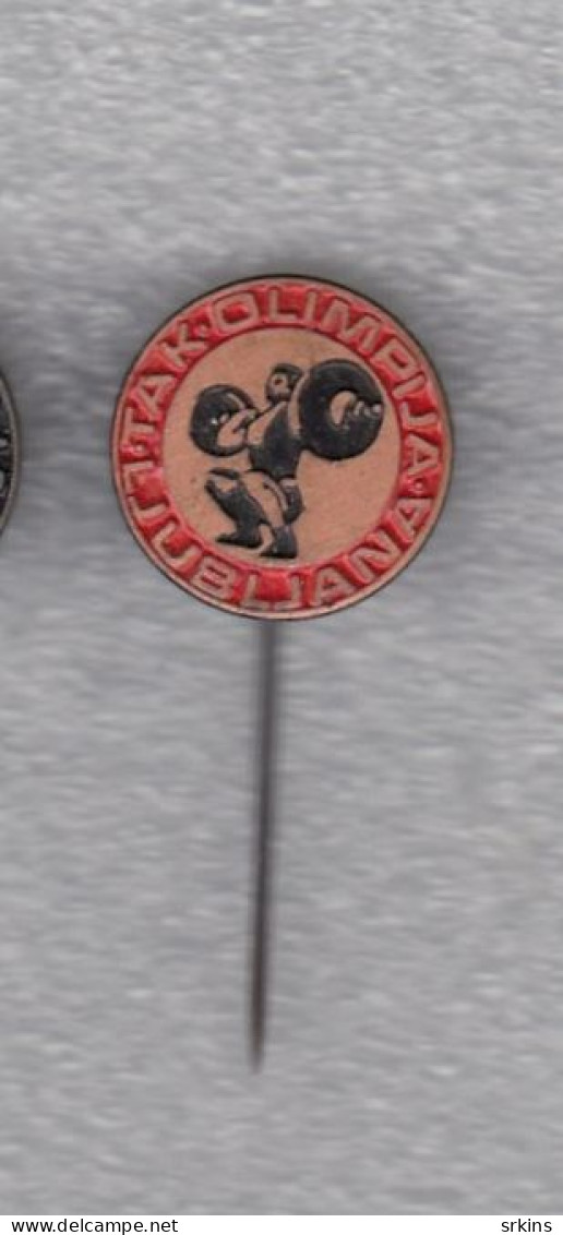 Pin Badge Weightlifting Club Olimpija Ljubljana Slovenia Yugoslavia - Gewichtheffen
