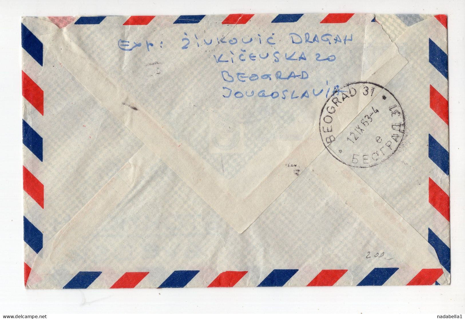 1963. YUGOSLAVIA,SERBIA,BELGRADE,EXPRESS,RECORDED AIRMAIL COVER TO SWEDEN,STOCKHOLM - Luftpost